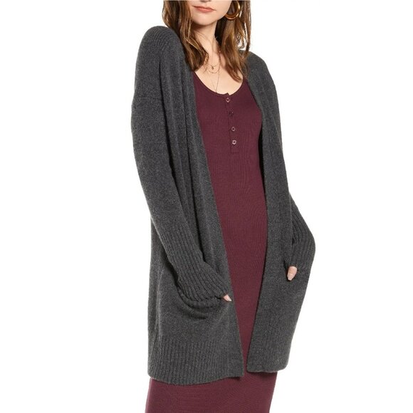 Treasure & Bond Throw-On Cotton & Wool Blend Cardigan - Picture 2 of 3